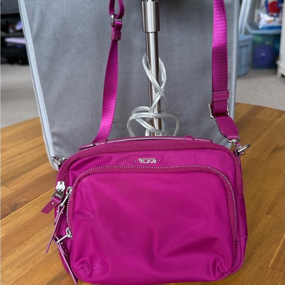 Tumi Pink Crossbody Bag with Adjustable Strap - Picture 1 of 6